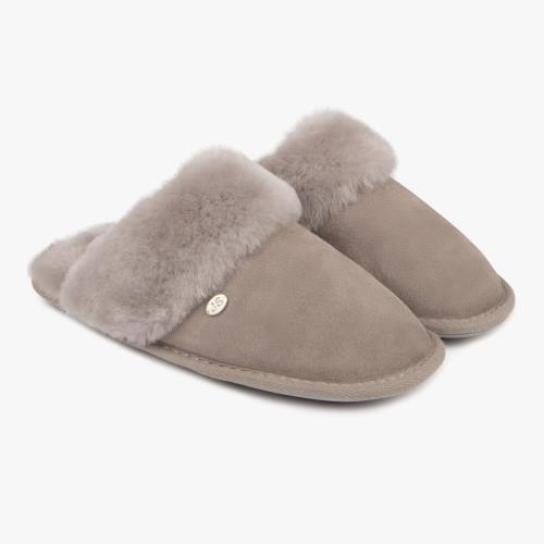 Ladies Duchess Sheepskin Slippers Dove Extra Image 1